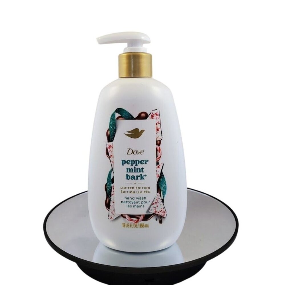 Dove Peppermint Bark Hand Wash 12oz Limited Edition Holiday Treats Seasonal Soap